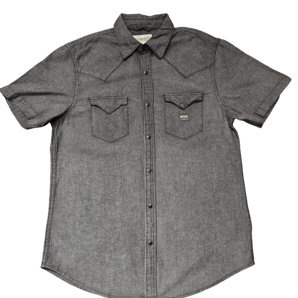 Ralph Lauren Gray Short Sleeve Button-Down western Shirt